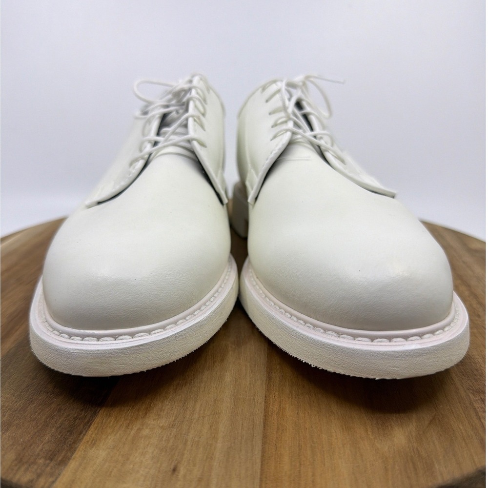 Bates Lites Leather Oxford Shoes Mens 8 D White Excellent‎ Military Dress 00131 - Picture 7 of 16